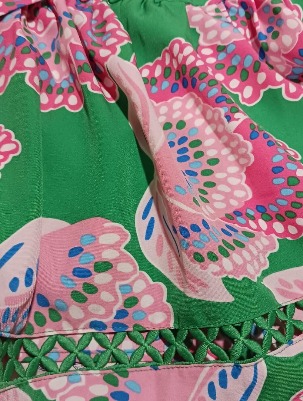 Mary Square Addison Bubble Sleeve Dress Lattice Trim - Picture 9 of 11